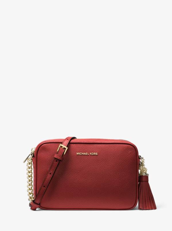 Damske Crossbody Kabelka Michael Kors Ginny Leather Hnede - Kabelky Michael Kors Obchod | IOHND-3596